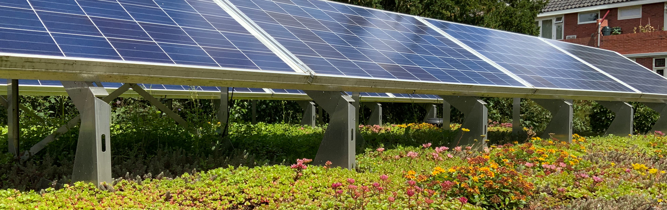 Solar panels sustainable energy source.