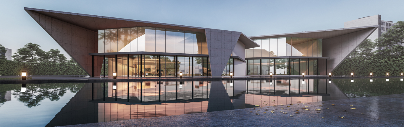 Sustainable modern architecture. 