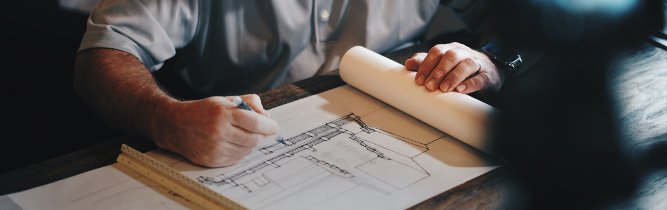 Construction site drawings.