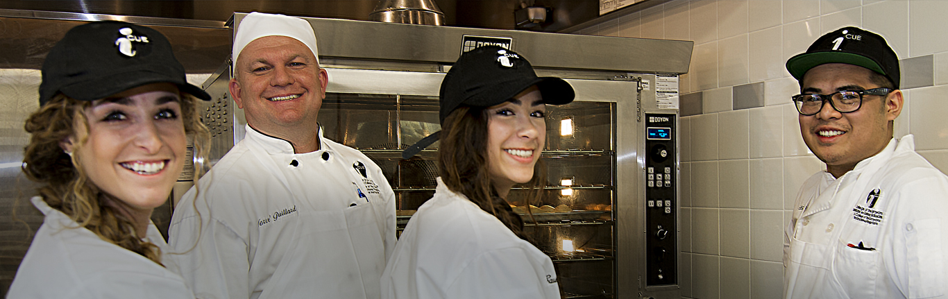 Bakery chef instructor with iCUE students. photo © Robin Spurs