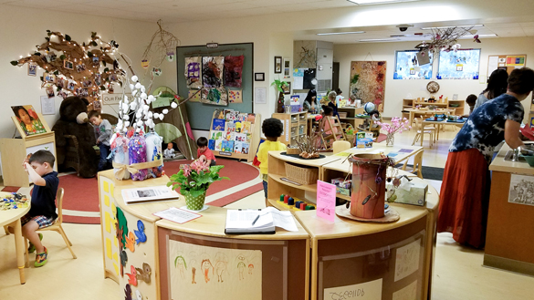 Children busy at play at the Center for Early Childhood Education. 