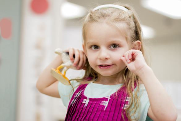 Child playing at Center for Early Childhood Education. 