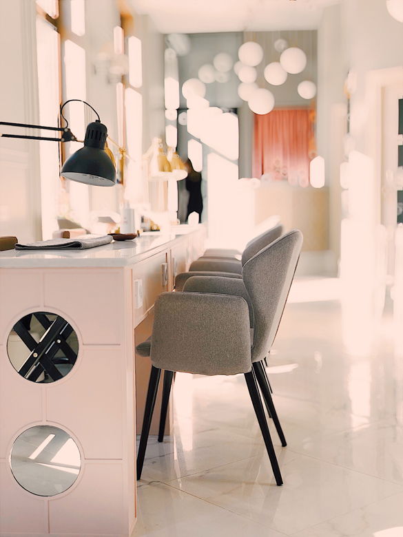 Warm tone hall space, beautifully lit, Interior Design.