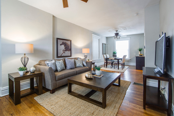 Living room interior design.