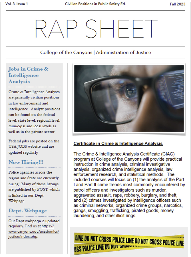 Administration of Justice - The Rap Sheet/Fall 2023, Vol. 3