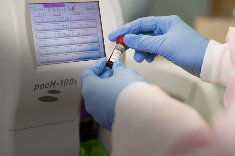 MLT Sysmex blood testing machine. 