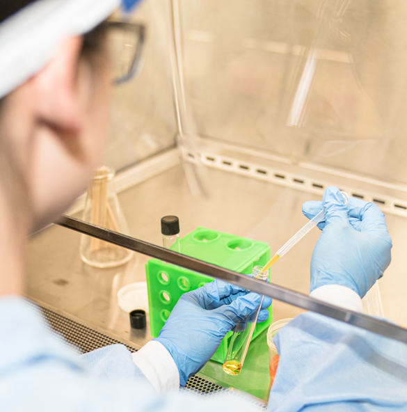 Medical Laboratory Technician student in lab. 