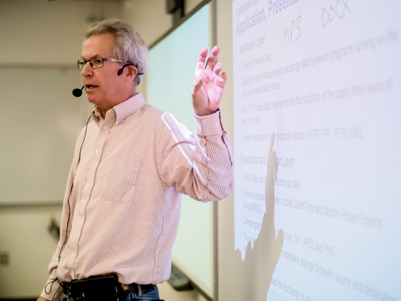 Computer Networking instructor teaching. 