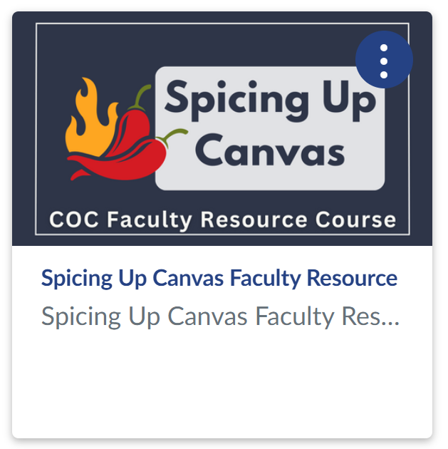Faculty Resource Course - Canvas Studio