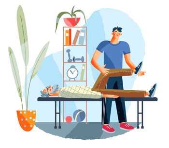 illustraion - OTA helping patient.