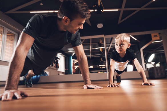 Father and Son workout