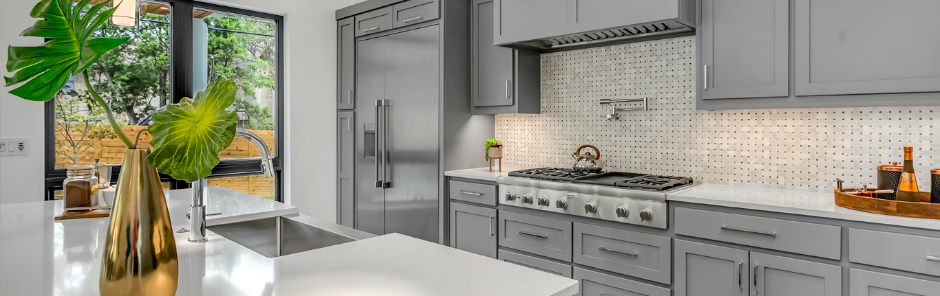 Interior home kitchen.
