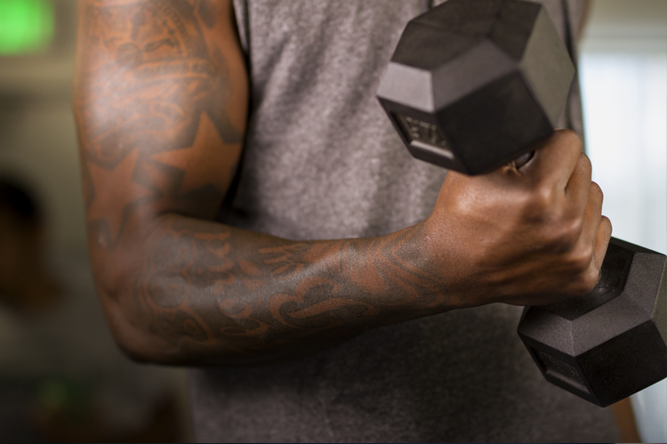 Sports Medicine athlete weight strengthening. 