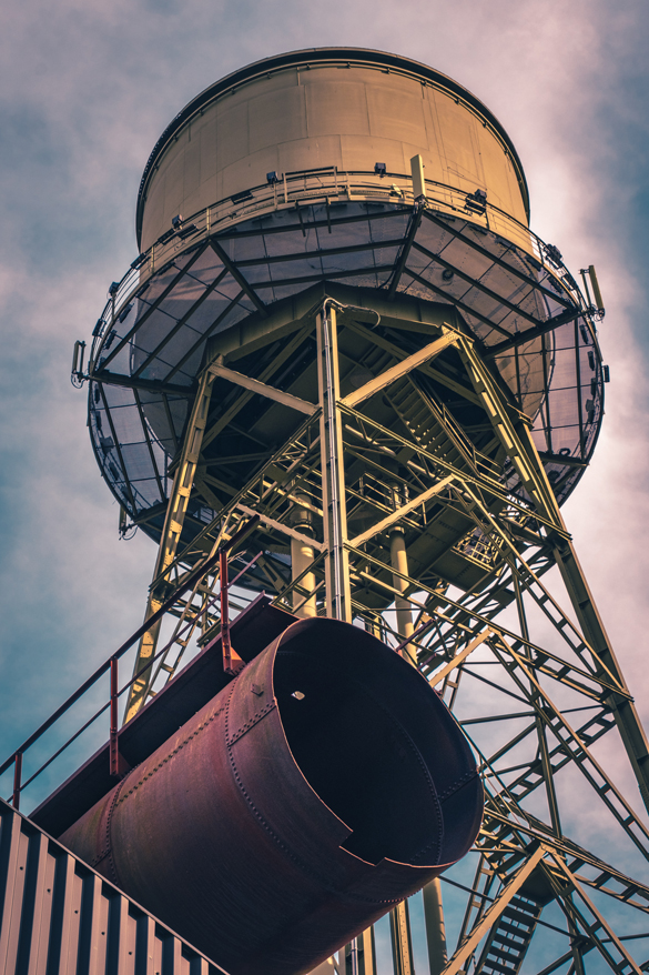 Water tank and pipe.