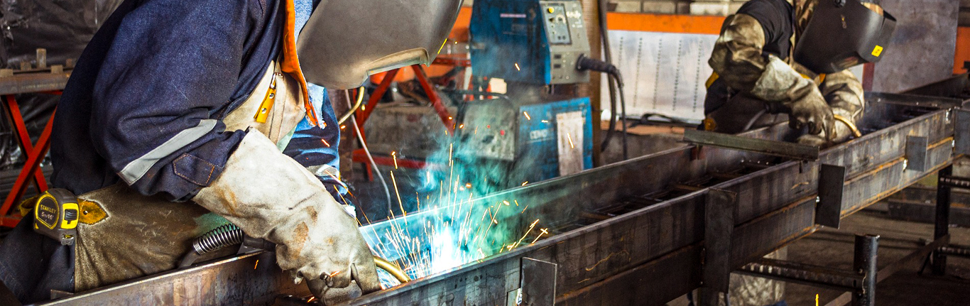 Metal welding.