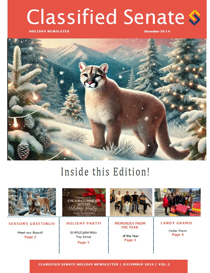 classified senate newsletter FA 2024