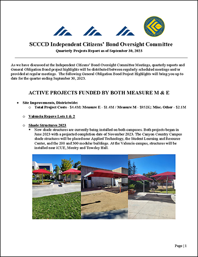 2023-Q3 Measure E Project Report