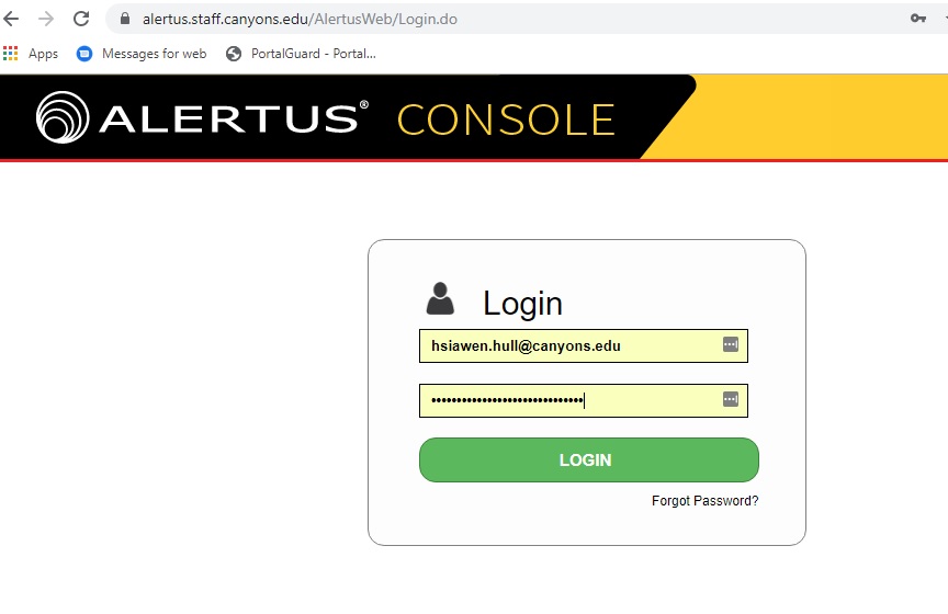 Login Screen Example