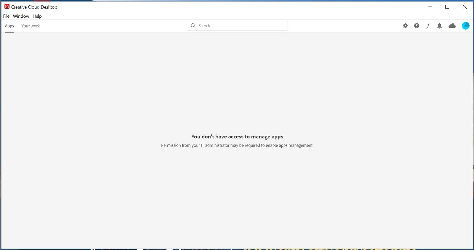 Adobe CC manager app example