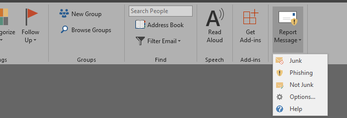 Report Phishing Desktop