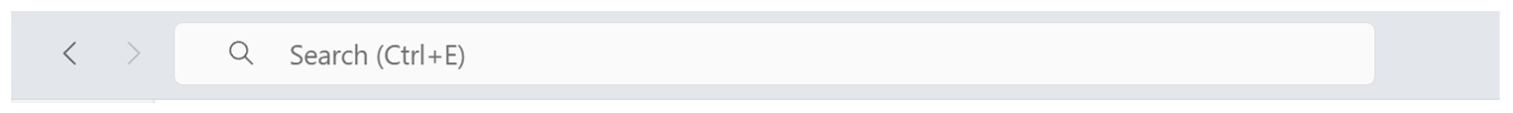 A screen shot of the search bar at the top of the TEAMS application.