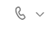 Image of a classic telephone handset with a down arrow to the right of it.