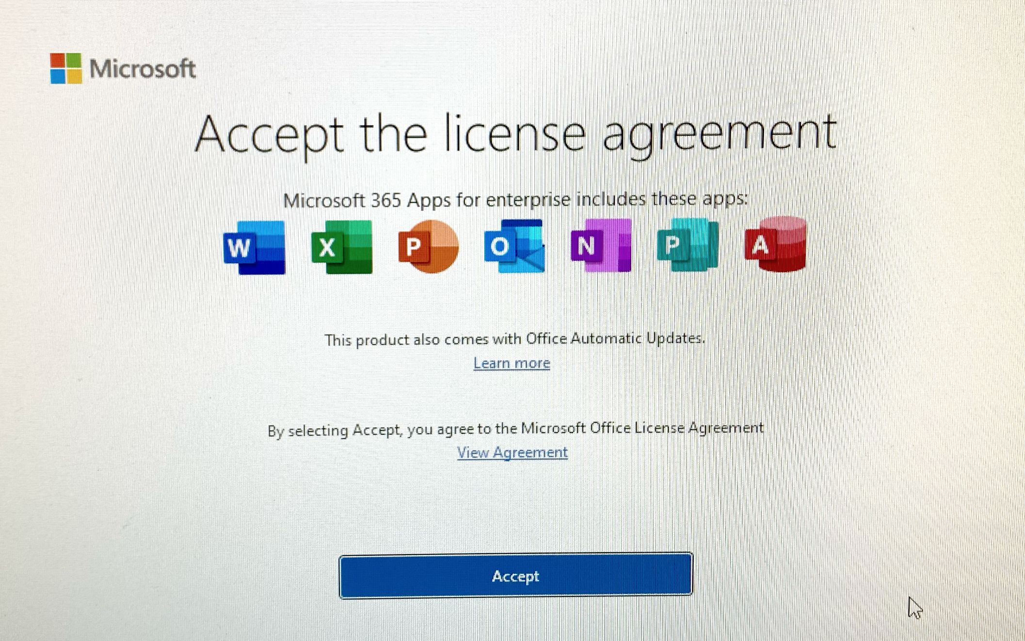 Office 365 login window