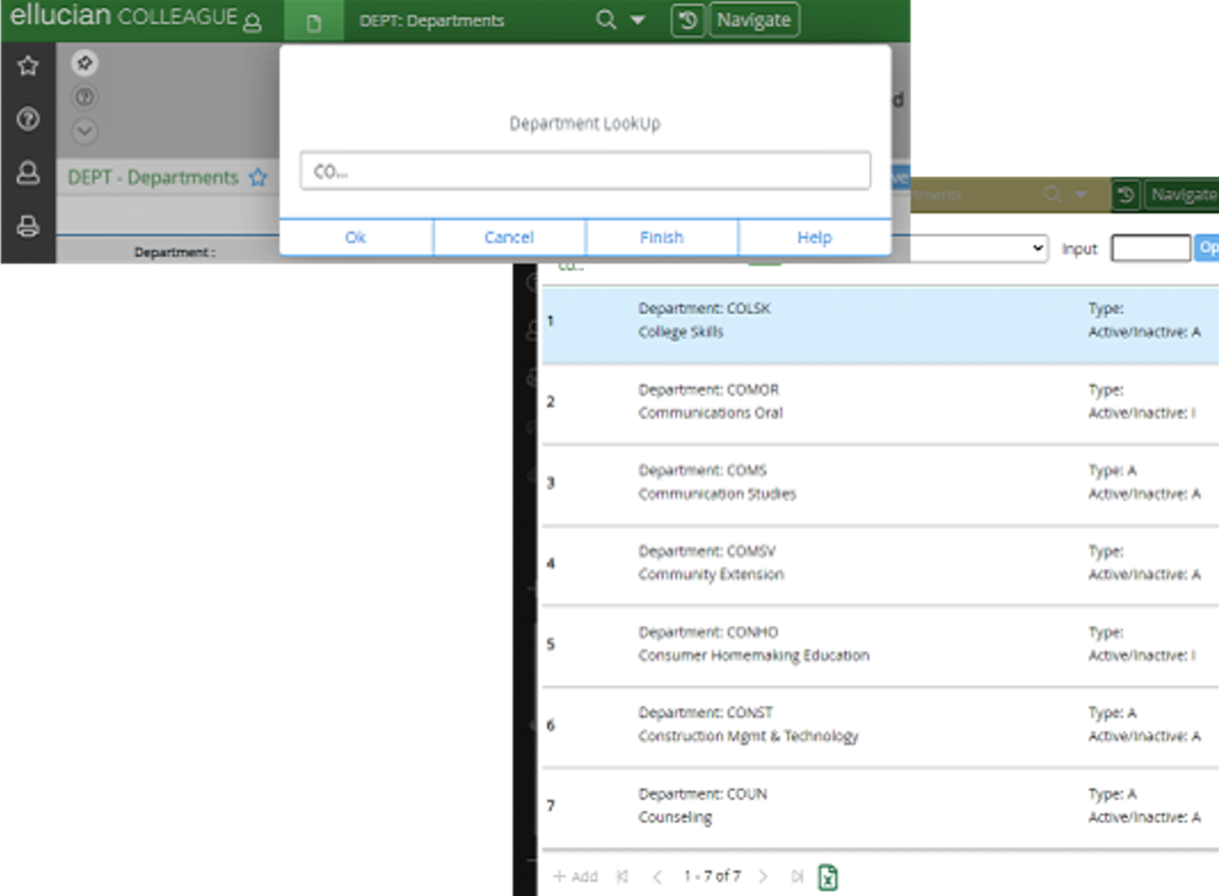 software screenshot of colleague web-app