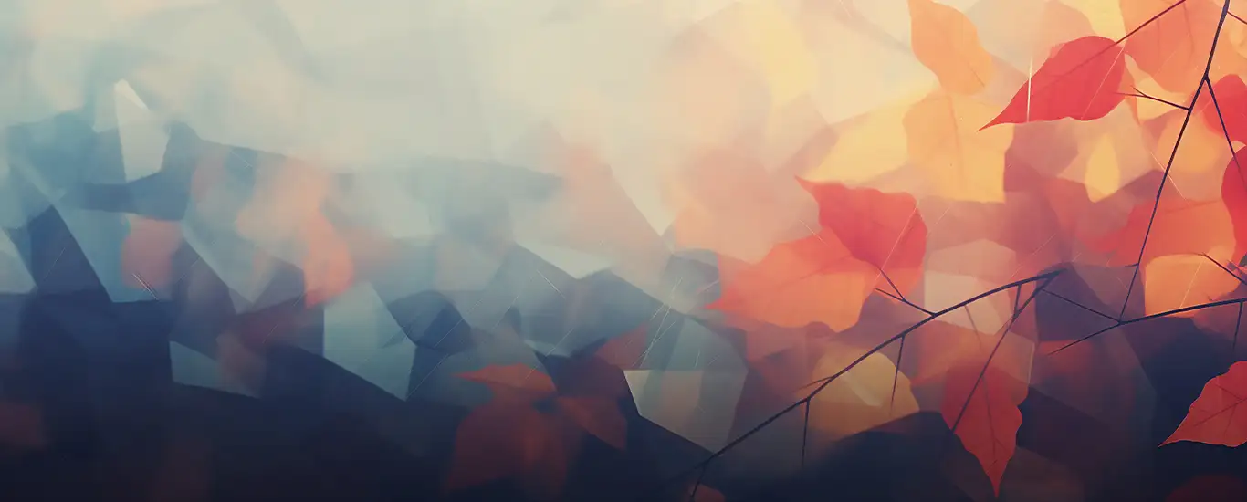 Abstract illustration depicting fall colors and foliage.