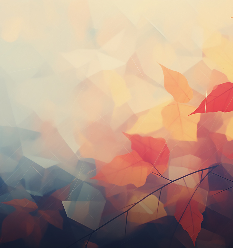 Abstract illustration depicting fall colors and foliage.