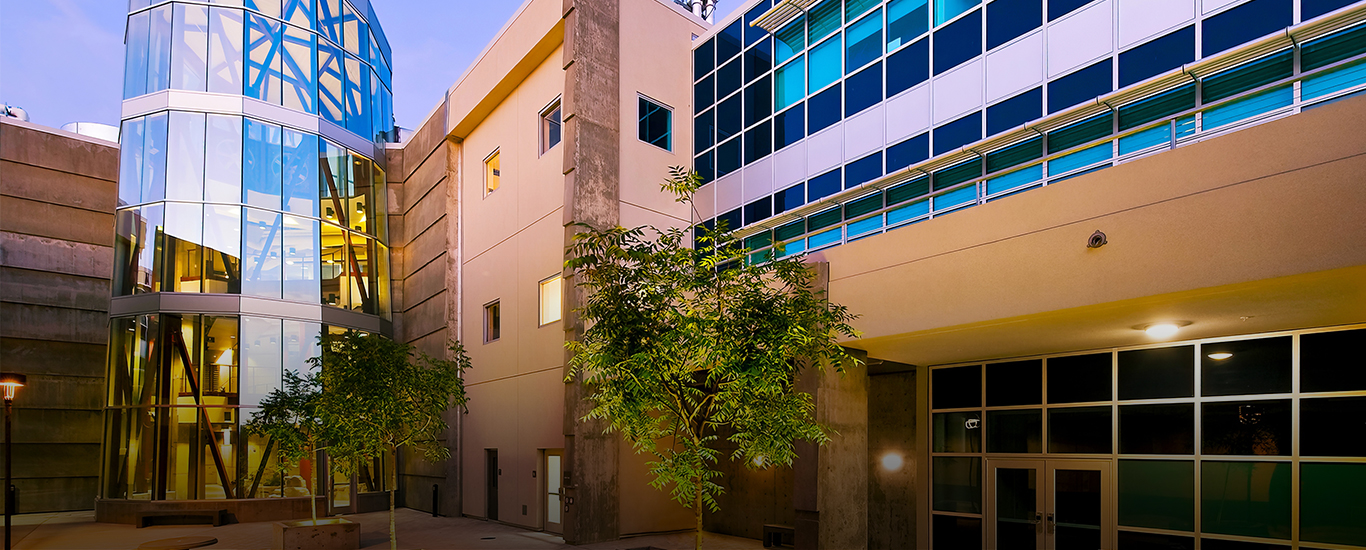 Exterior view of Hasley Hall at the Valencia campus.