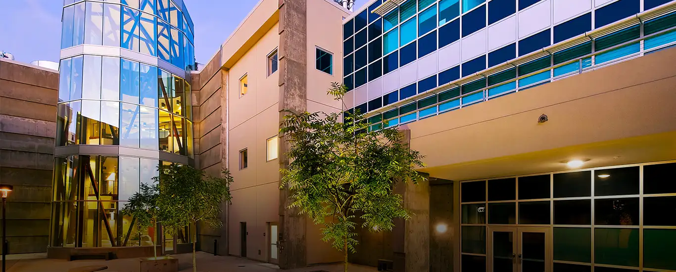 Exterior of Hasley Hall at the Valencia campus