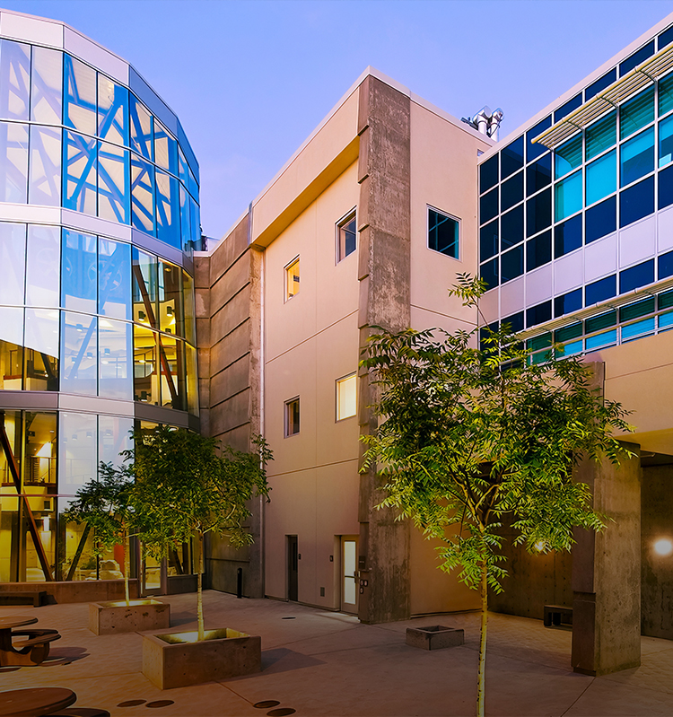 Exterior view of Hasley Hall at the Valencia campus.