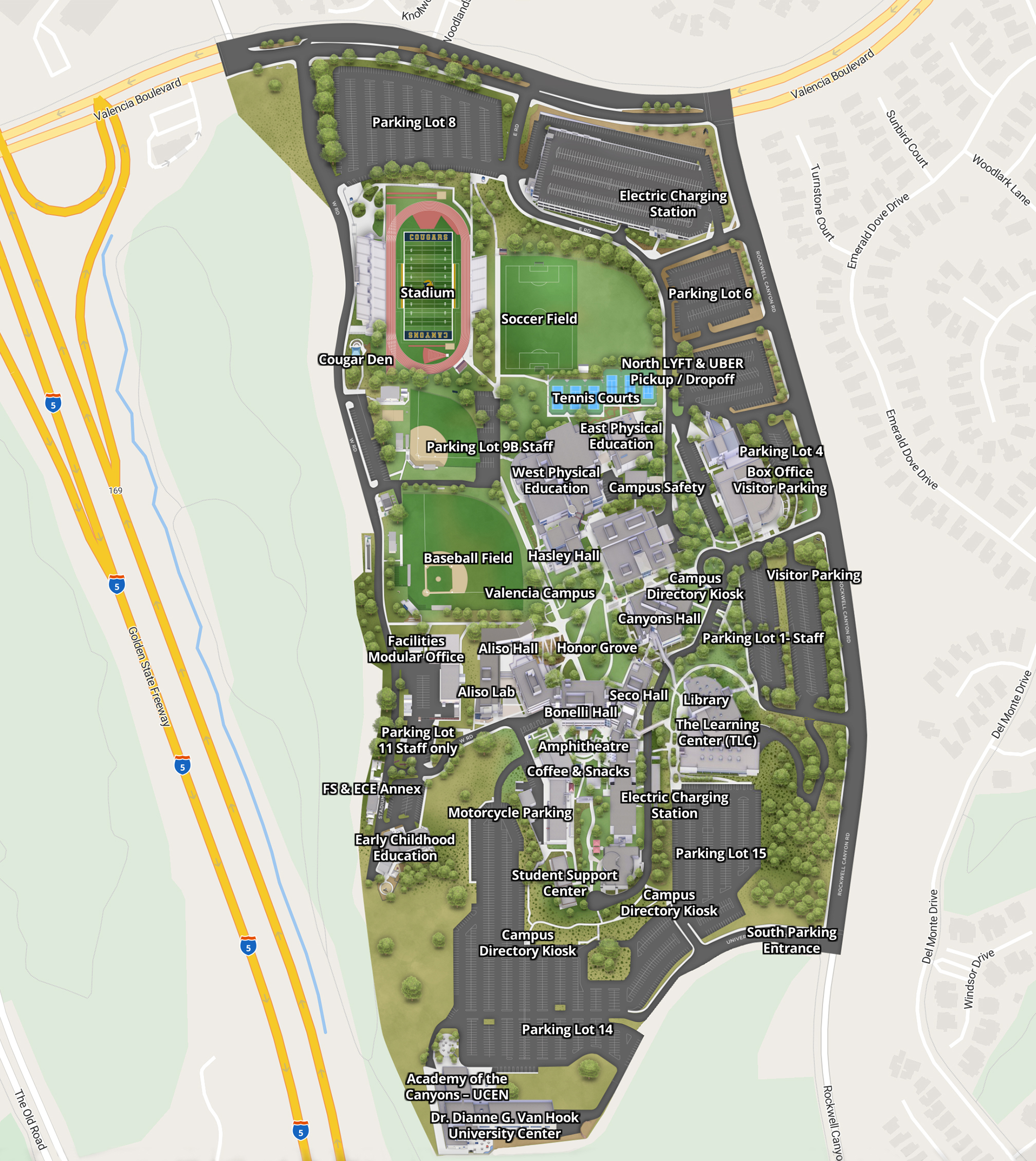 Interactive map of Valencia campus.