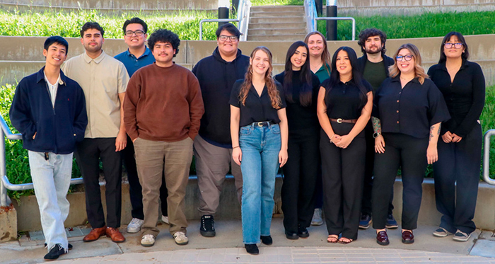 Group photo of the first graduating class of the Building Performance bachelor's degree program.