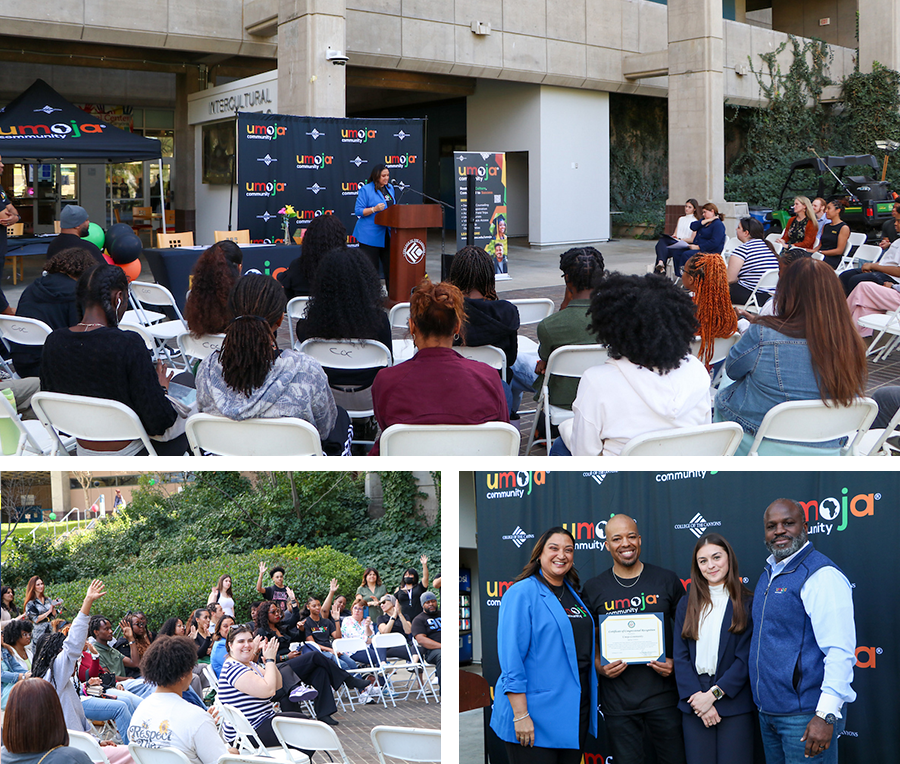 Umoja signing ceremony and Black History Month celebration at the college’s Intercultural Center.