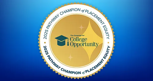 2025 Pathway Champion seal on blue background