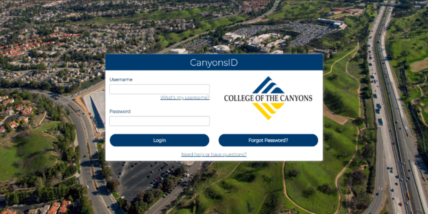 Canyons ID Screen