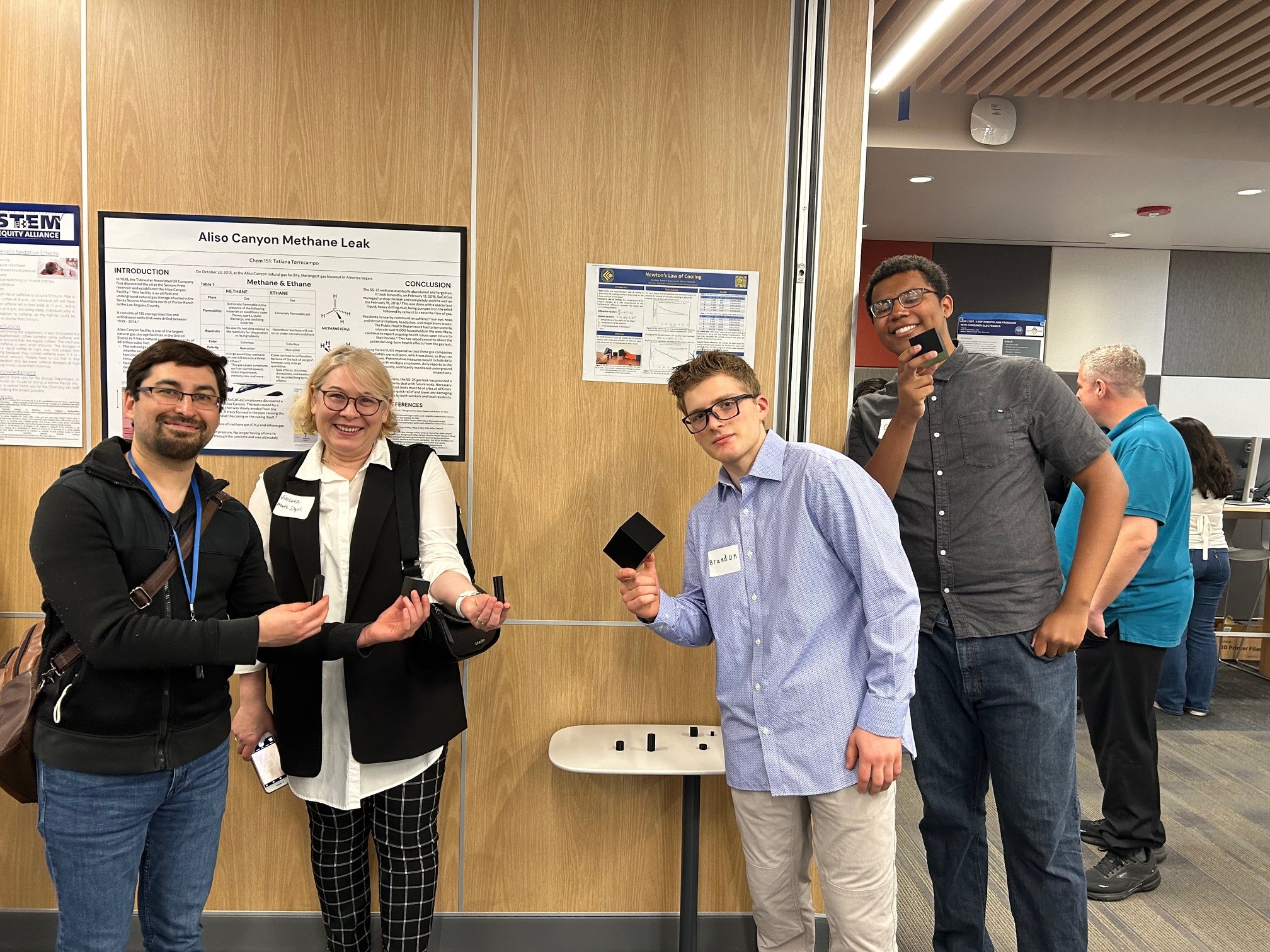 S-STEM Scholars with 3D printed project