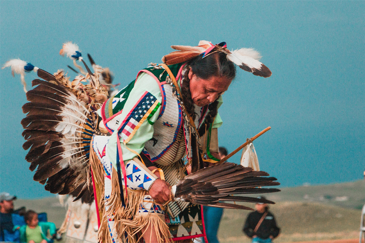 Male Native American dancer.