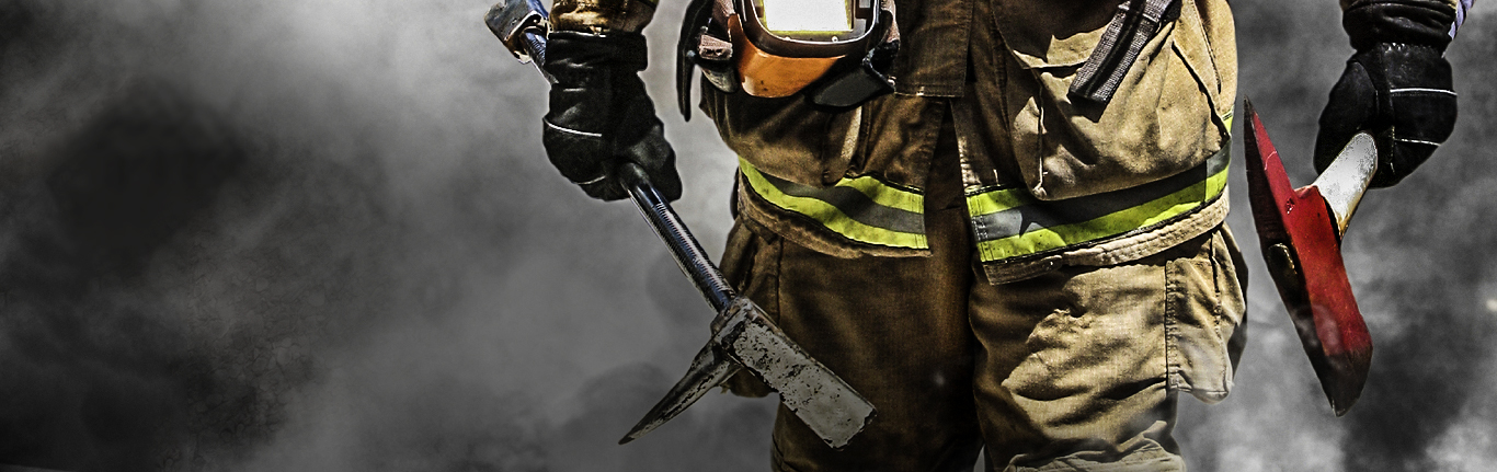 FIre Fighter in full gear.