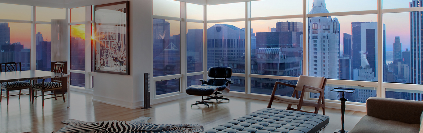 Uptown penthouse apartment in New York.
