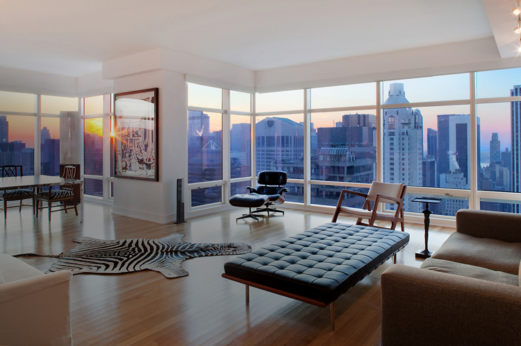 Uptown penthouse apartment in New York.